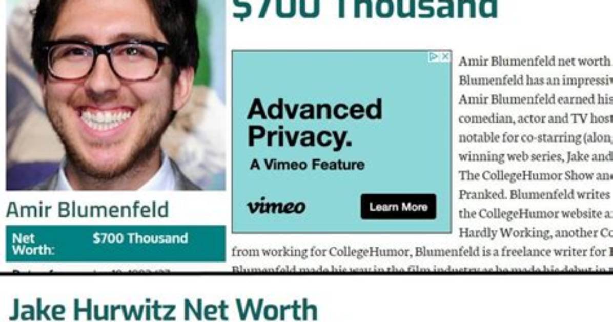 Amir Blumenfeld Net Worth
