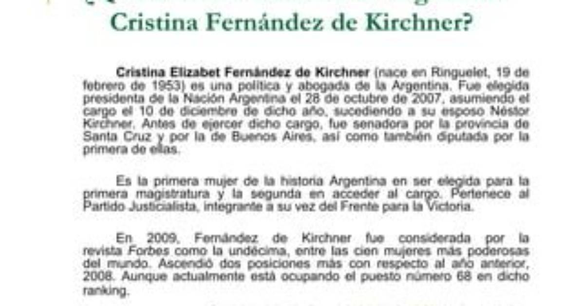 Cristina Fern%C3%A1Ndez De Kirchner Net Worth 1200. Jpg
